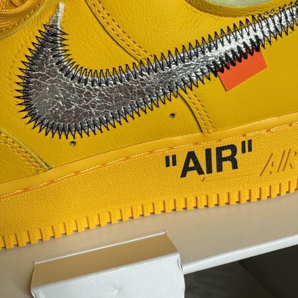 BRAND NEW Off-White UNIVERSITTY GOLD Nike AF1  8w (6.5m) - Picture 4 of 9